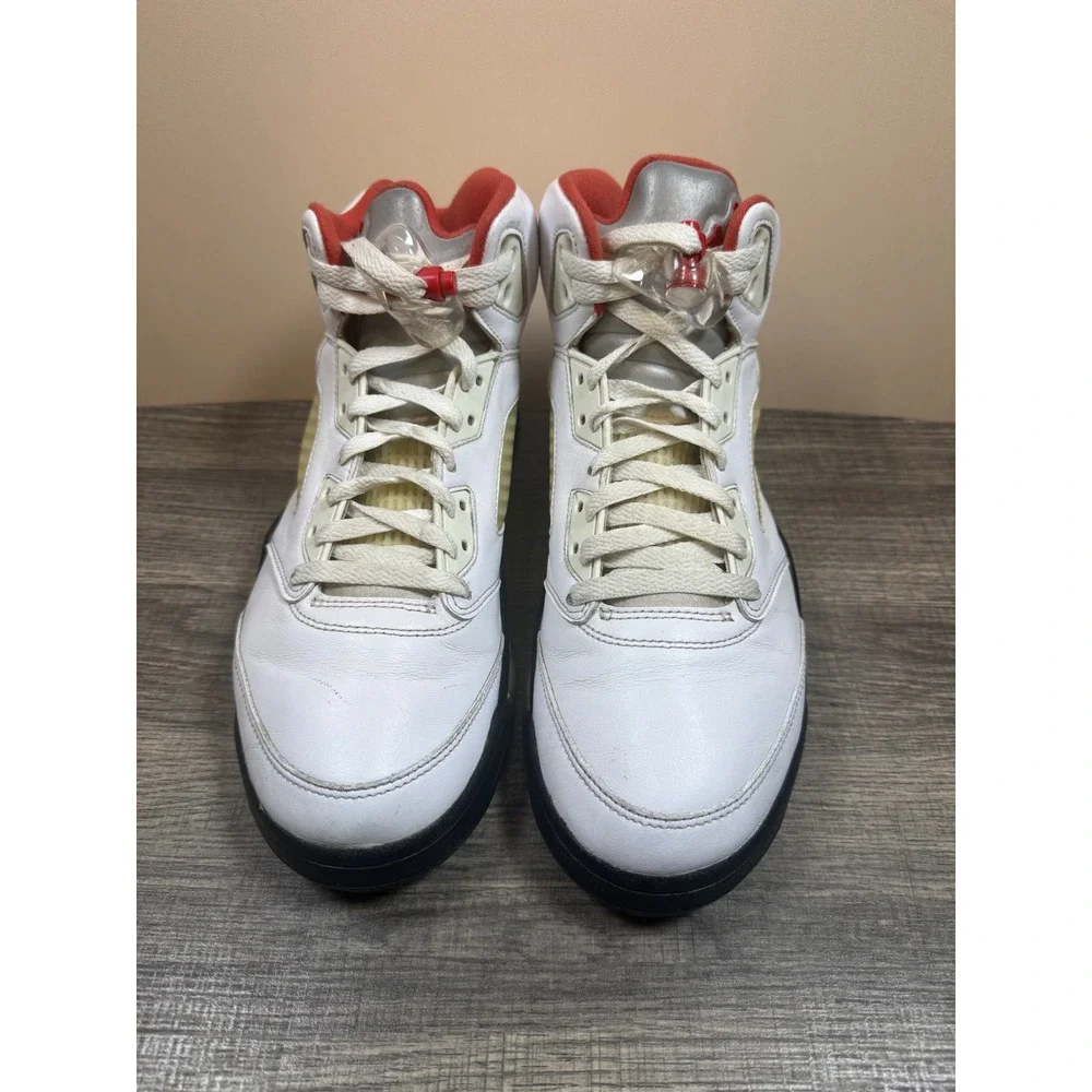Nike Air Jordan 5 Retro Fire Red White Silver Black DA1911-102 Mens 10
